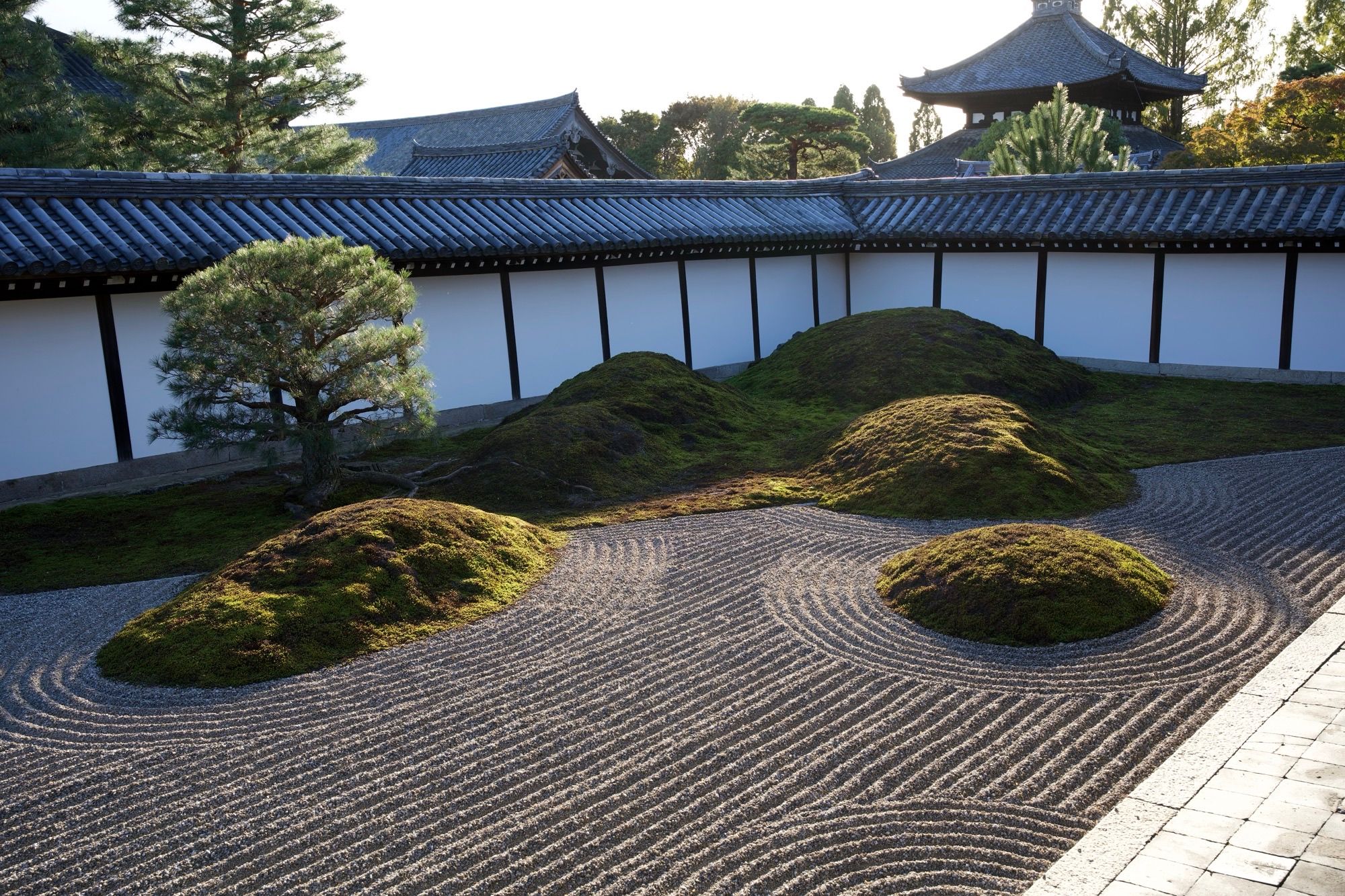 Détails du jardin zen