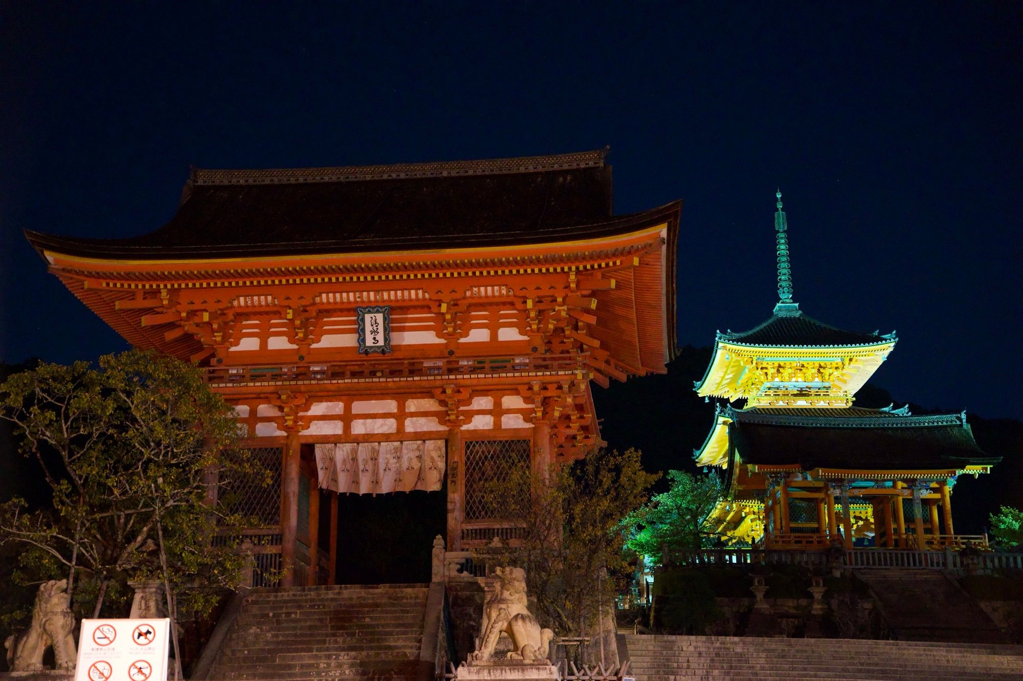 Seul chose visible du temple Kiyomizu-Dera