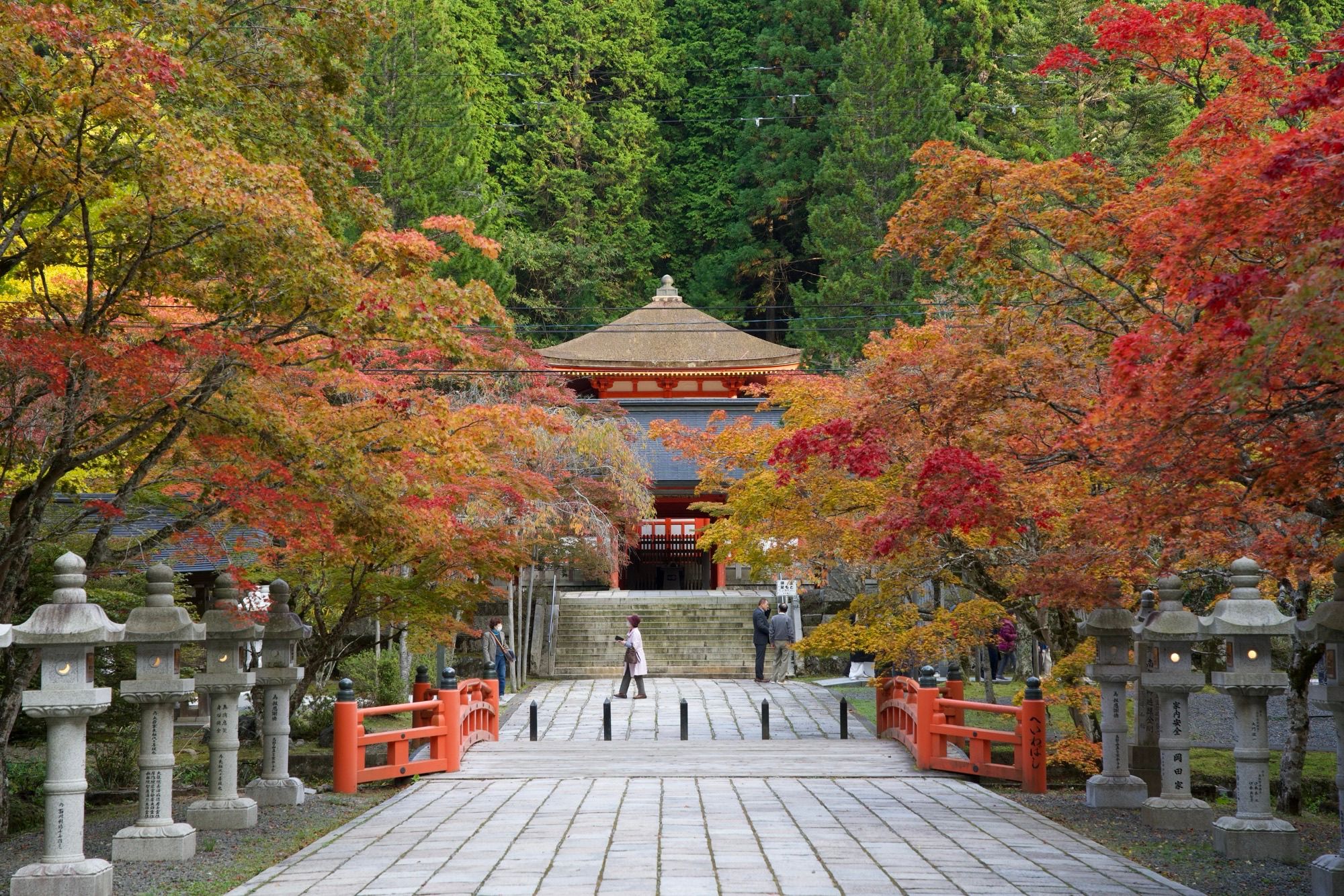 Chemin vers l'un des bâtiments du temple Okunoin