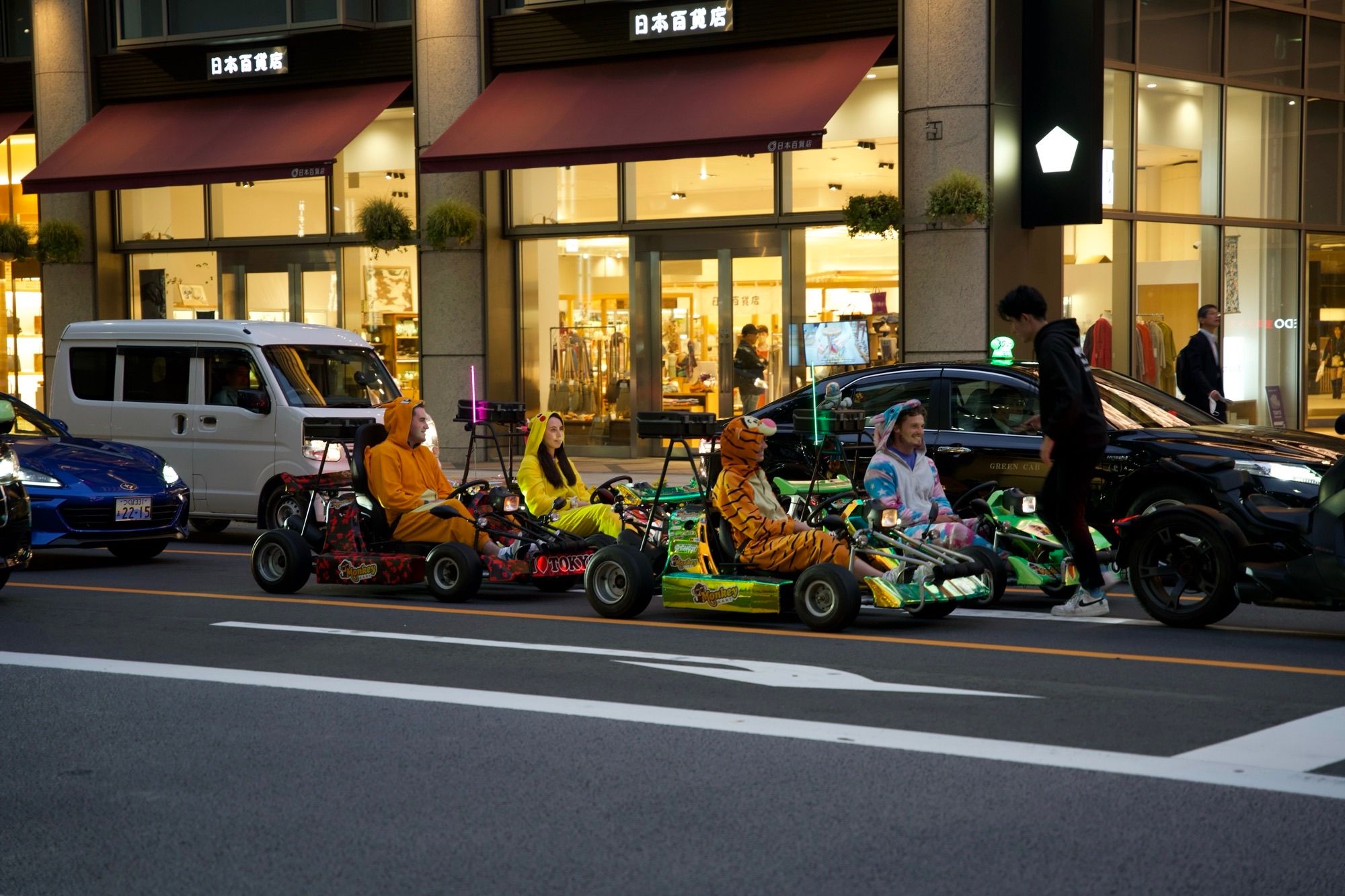 Karting en pleine rue